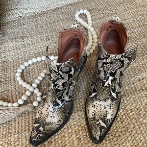 Jeffrey Campbell X Free people snakeskin booties